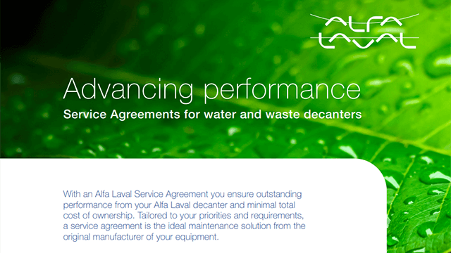 Wastewater decanter service agreement brochure 640x360