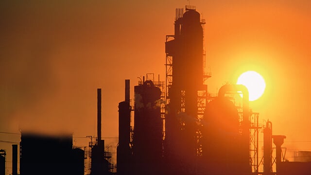 oil-refinery-sunset