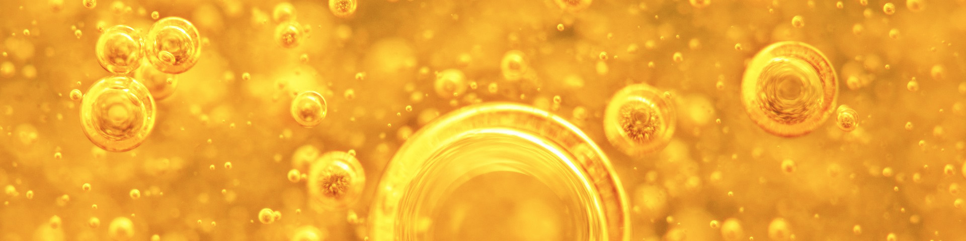 Yellow oil with bubbles 