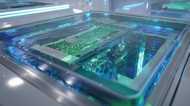 immersion cooling tub in data center