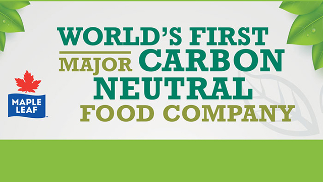 Maple leaf carbon neutral food company canada