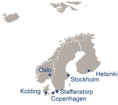 Alfa laval Nordic map