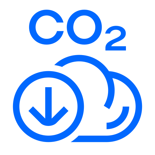 Emission savings Icon One colour RGB