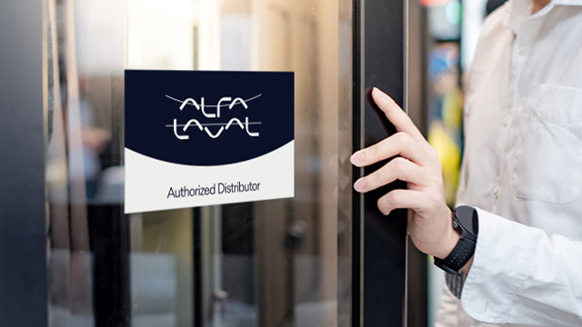 Partner logo on door