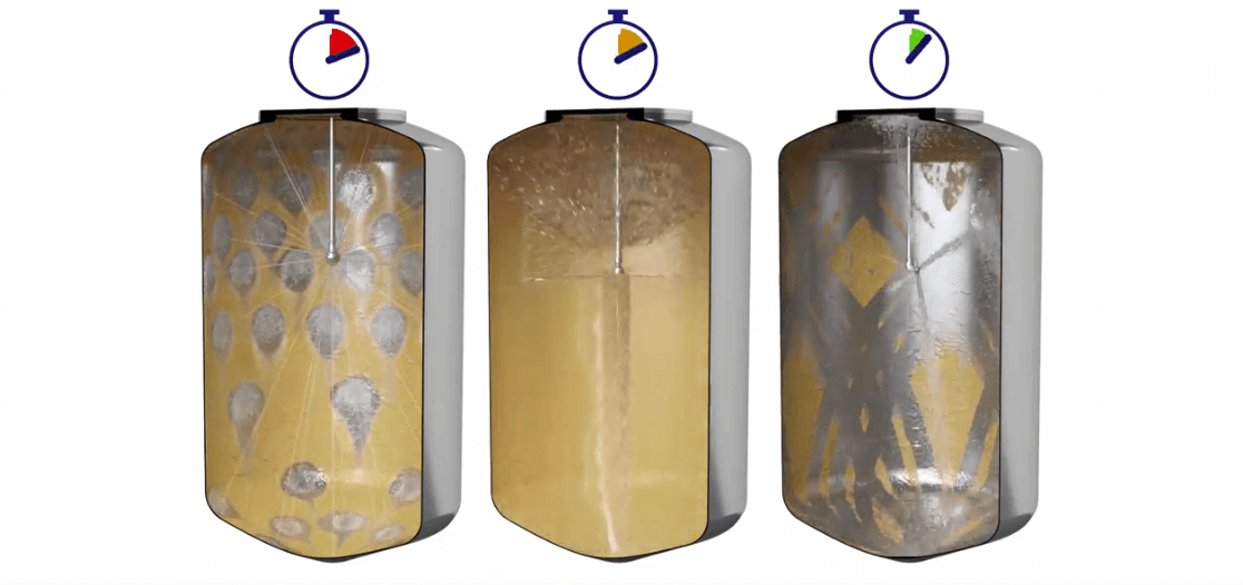 Rotary jet head tank cleaning machine retrofit boosts yield and