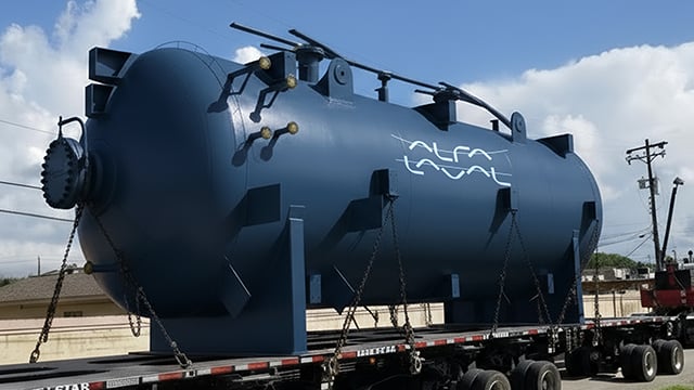 Core in drum heat exchanger