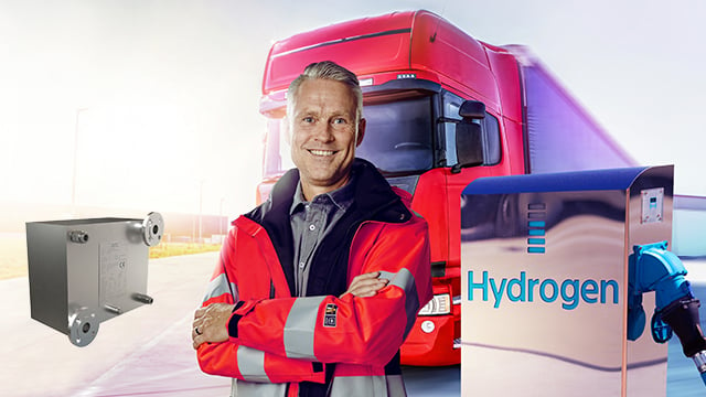 man truck hydrogen refuelling station HyBloc