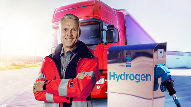 man truck hydrogen refuelling station