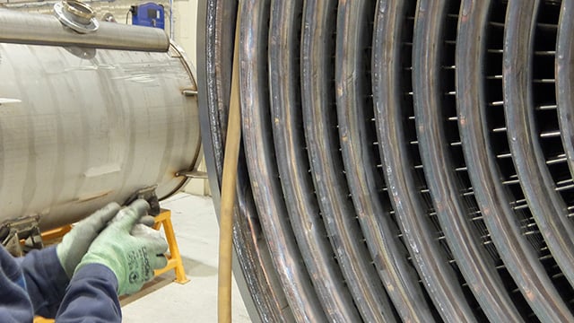 Alfa Laval welded spiral heat exchanger maintenance