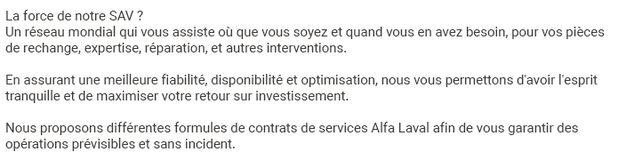 offre SAV pour professionnels du Traitement des eaux usees et effluents industriels